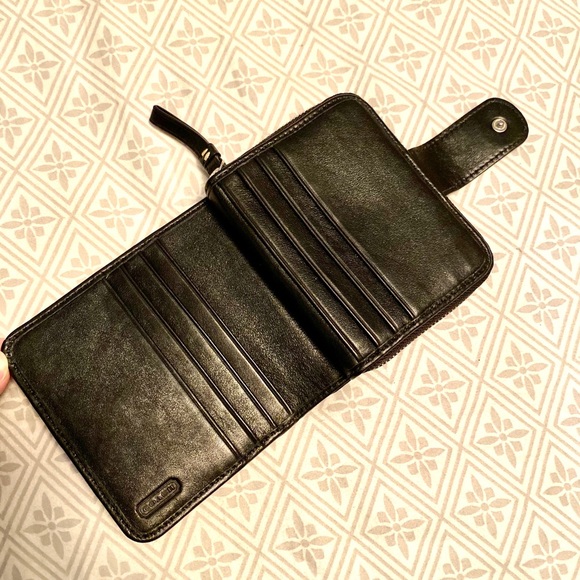 COACH Wallet Bills Coins Cards Black - Picture 3 of 7